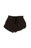 Eclipse Metallic Stripe Shorts - Black